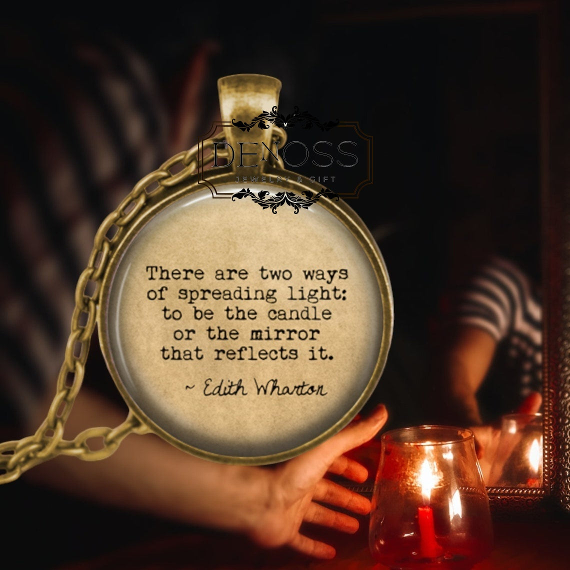 Edith Wharton Quote Necklace,Age of Innocence,Supportive Gift