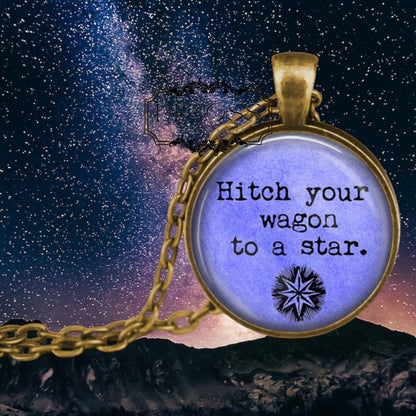 Emerson Poem Pendant Literary Jewelry Necklace,Encouragement Gift