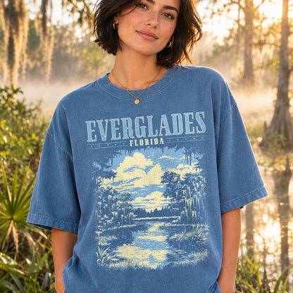 Everglades National Park Shirt, Nature Comfort Colors T-Shirt, Retro Florida Tshirt, 63 Parks Shirt, Travel Graphic Tee, River Florida Gift
