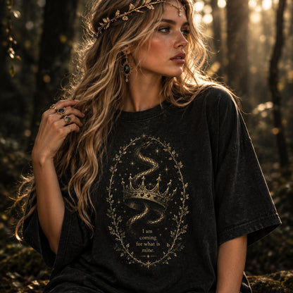 Fae Crown Shirt, Dark Romance Graphic Tee, Cruel Prince Inspired Clothing, Folk of the Air