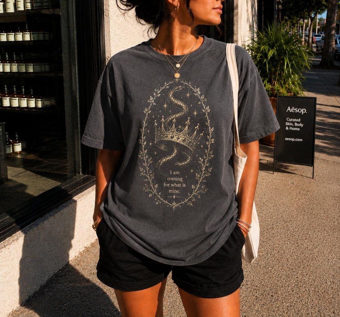Fae Crown Shirt, Dark Romance Graphic Tee, Cruel Prince Inspired Clothing, Folk of the Air