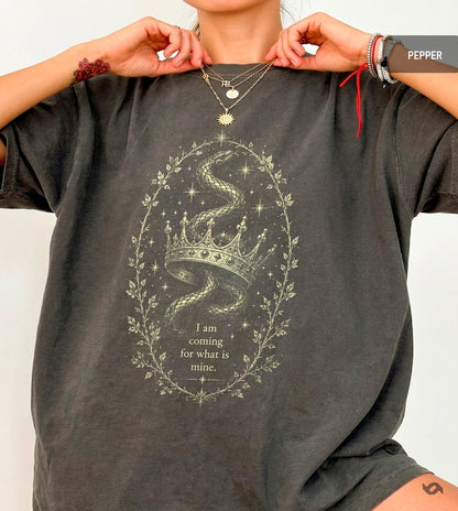 Fae Crown Shirt, Dark Romance Graphic Tee, Cruel Prince Inspired Clothing, Folk of the Air