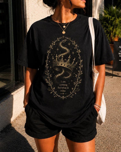 Fae Crown Shirt, Dark Romance Graphic Tee, Cruel Prince Inspired Clothing, Folk of the Air