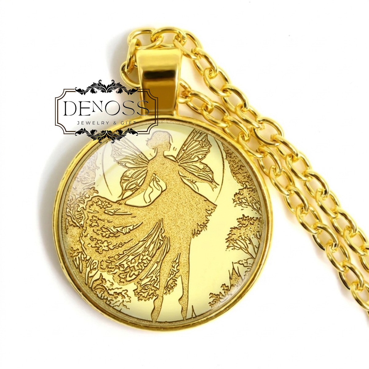 Fairy Pendant Necklace,Whimsical Elf Fantasy Jewelry