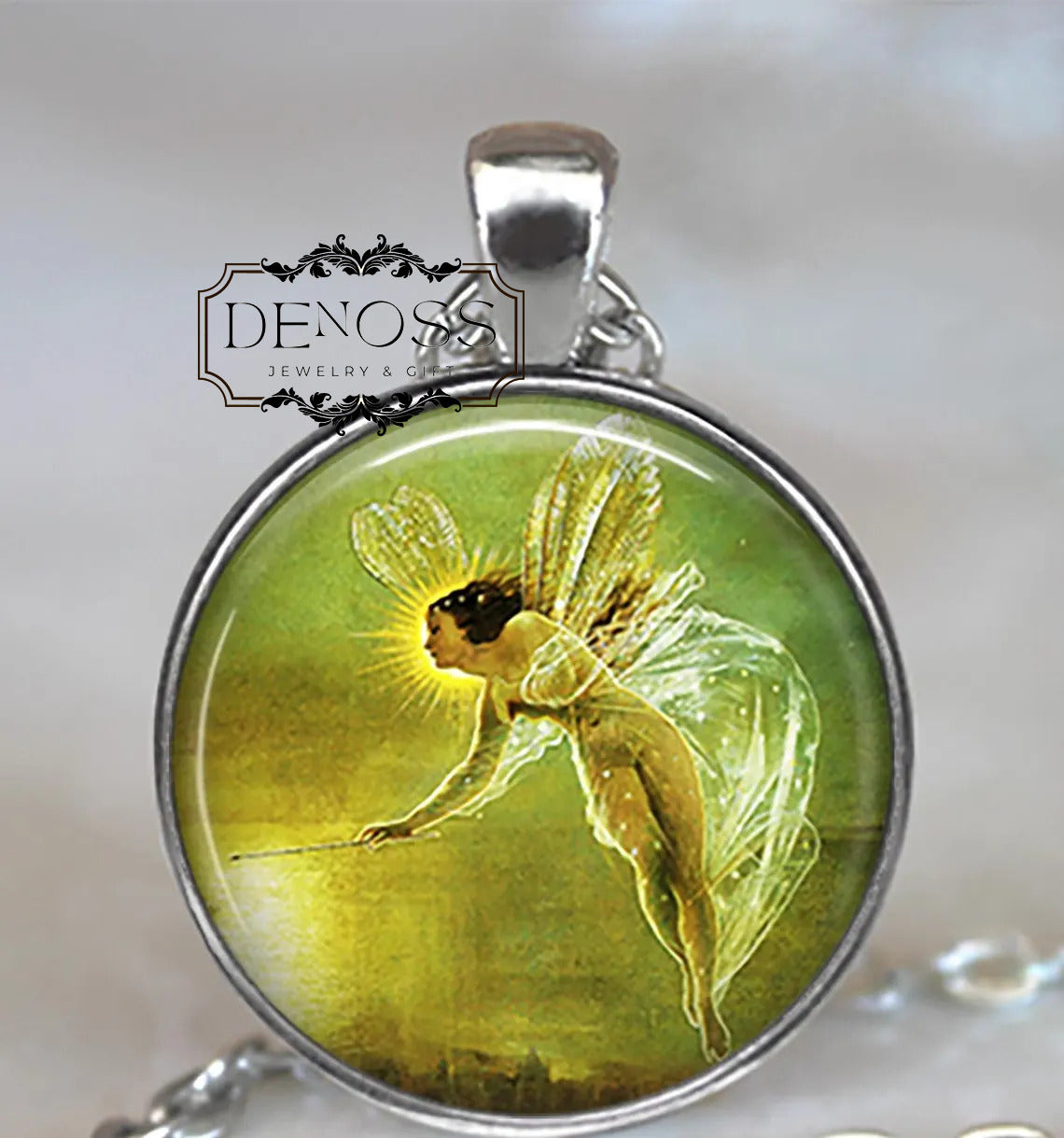 Fairy necklace,Spirit of the Night,fantasy art jewelry
