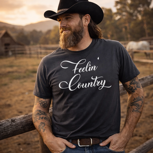 Feeling Country,T-Shirt,Country Music Beer Bonfire Guitar Off Road Tshirt
