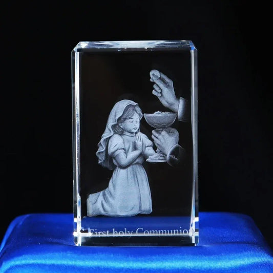 First Holy Communion Crystal Laser Engrave Religious gift,Home Decor