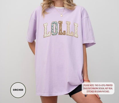 Floral Lolli Comfort Colors T-Shirt, Varsity Grandma Tee, New Lolli Gift, Grandmother Shirt