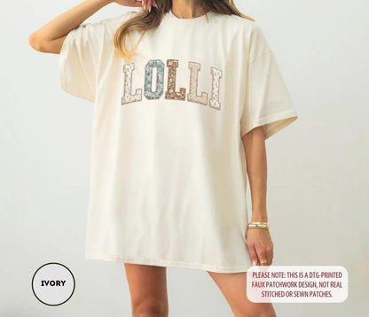 Floral Lolli Comfort Colors T-Shirt, Varsity Grandma Tee, New Lolli Gift, Grandmother Shirt