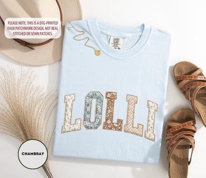 Floral Lolli Comfort Colors T-Shirt, Varsity Grandma Tee, New Lolli Gift, Grandmother Shirt