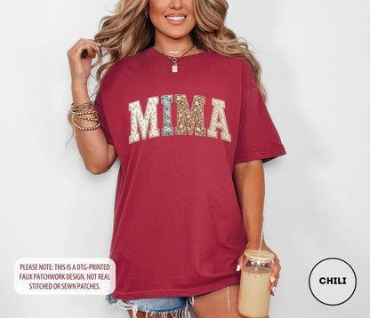 Floral Mima Comfort Colors T-Shirt, Varsity Grandma Tee, New Mima Gift, Grandmother Shirt