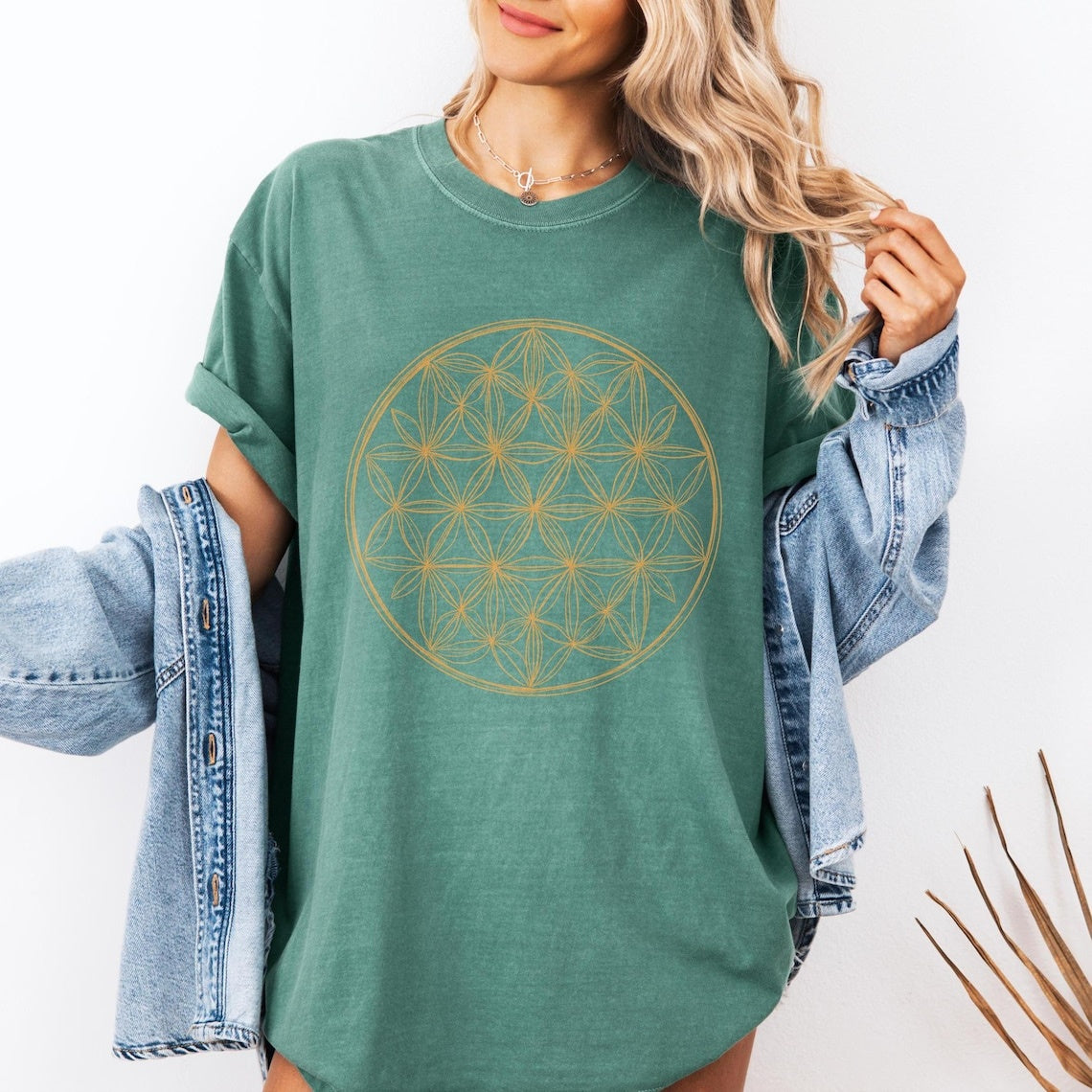 Flower of Life Tshirt, Sacred Geometry Tshirt, Graphic Tee, Unisex Comfort Colors Tshirt, Hippie Tshirt, Geometric Design