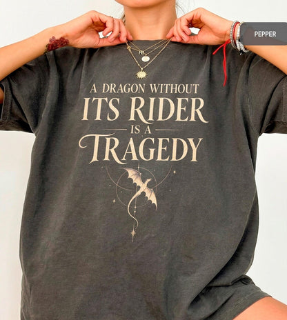 Fourth Wing Dragon Graphic Tee, Romantasy Bookish T-Shirt, Dark Academia Top