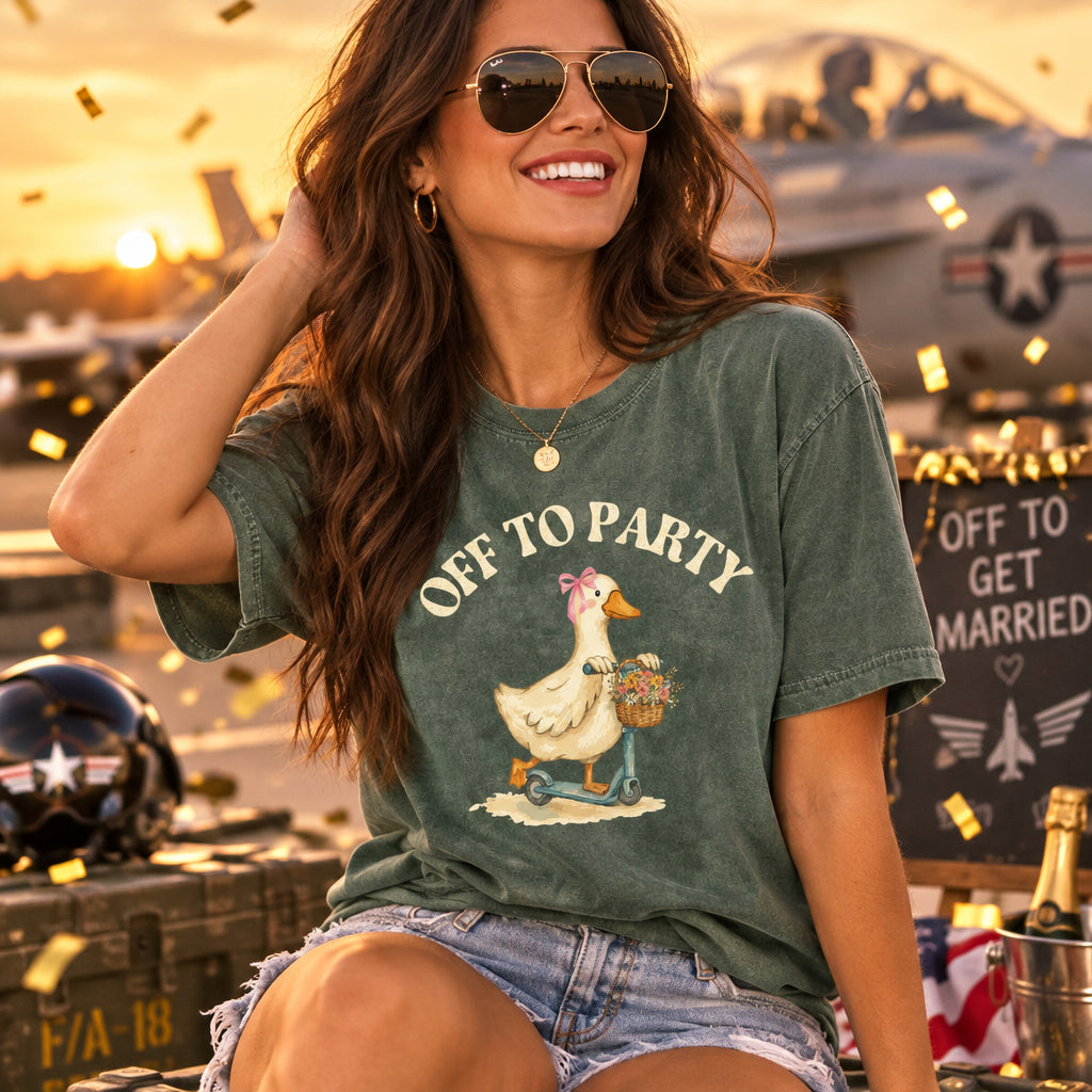 Funny Bachelorette Shirt, Off To Get Married Tee, Goose Bridal Party Top, Off To Party Bridesmaid Gift (Copy)