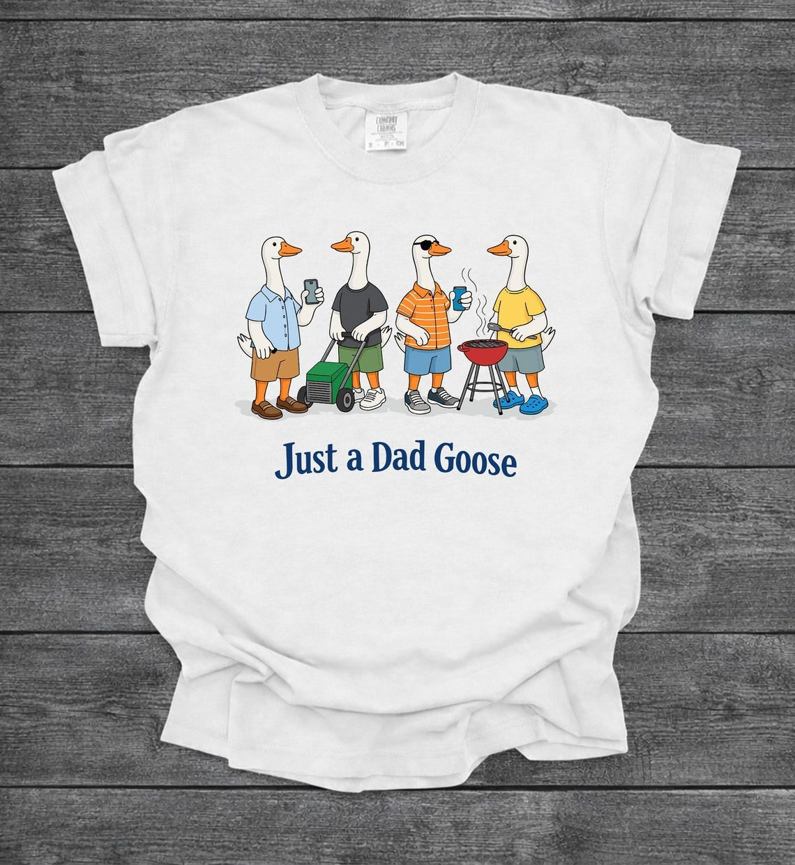 Funny Dad Goose Comfort Colors Shirt, Just A Dad Goose Tee, Dad Life Shirt, Fathers Day Gift, Dad Tee, Funny Goose Shirt