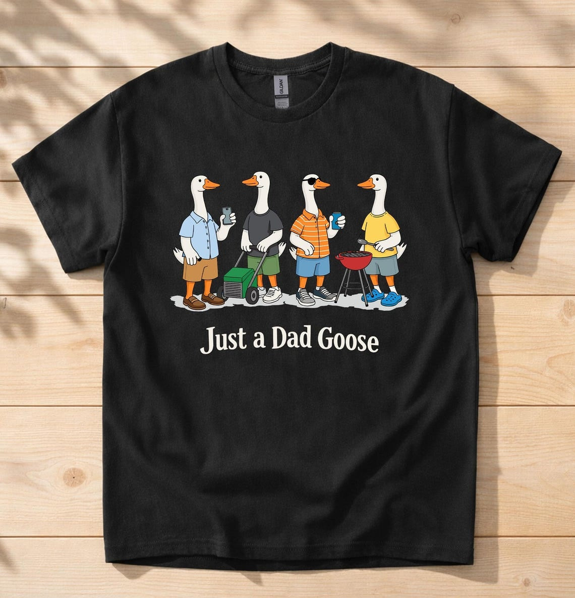 Funny Dad Goose Comfort Colors Shirt, Just A Dad Goose Tee, Dad Life Shirt, Fathers Day Gift, Dad Tee, Funny Goose Shirt