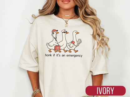 Funny Medical Geese T-Shirt, Healthcare Worker Appreciation Gift, Nurse Doctor Vet Shirt, Medical Professional Animal Print