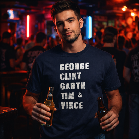 George, Clint, Garth, Tim ,Vince Tshirt Country Music Tshirt