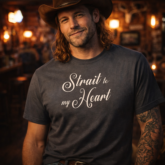 George Strait tshirt,Strait to my heart shirt, Country music  Tshirt
