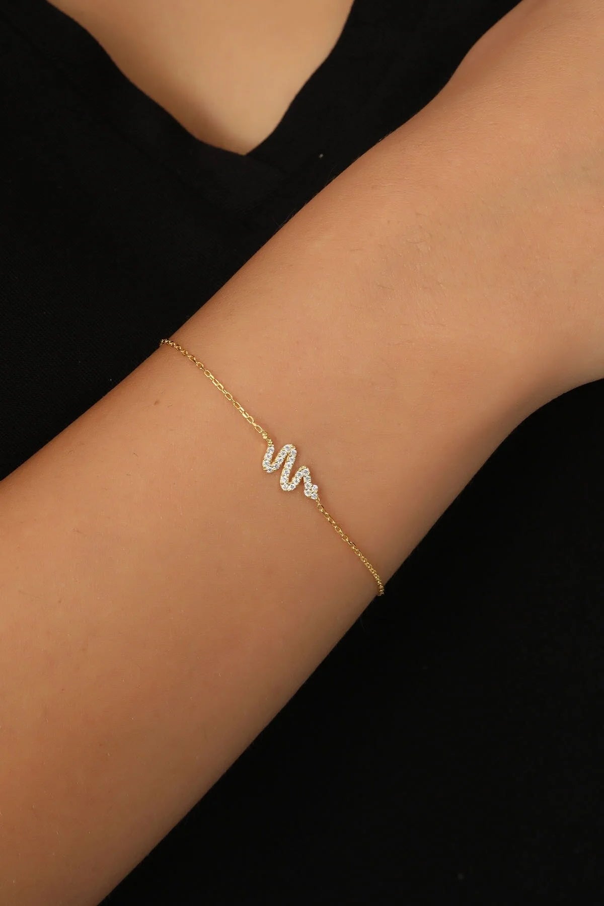 925 Sterling Silver Chain Snake Gold-Silver Bracelet