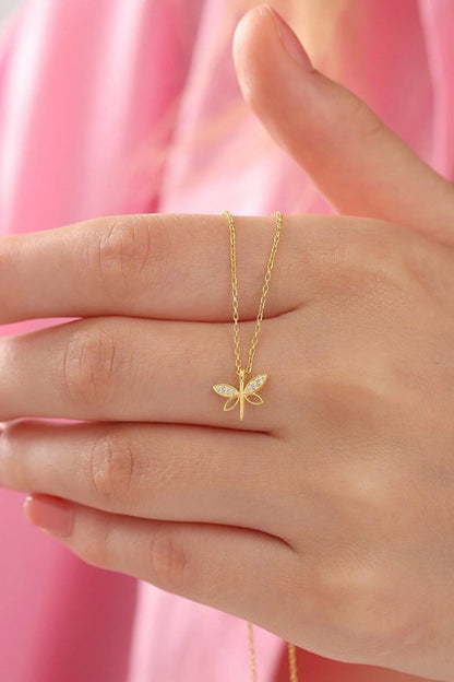 925 Sterling Silver Chain Dragonfly Necklace