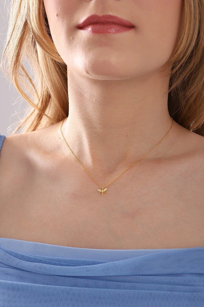 925 Sterling Silver Chain Dragonfly Necklace