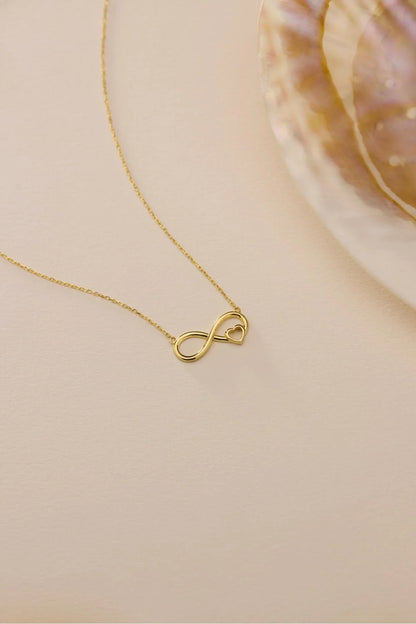 925 Sterling Silver Chain Infinity Necklace