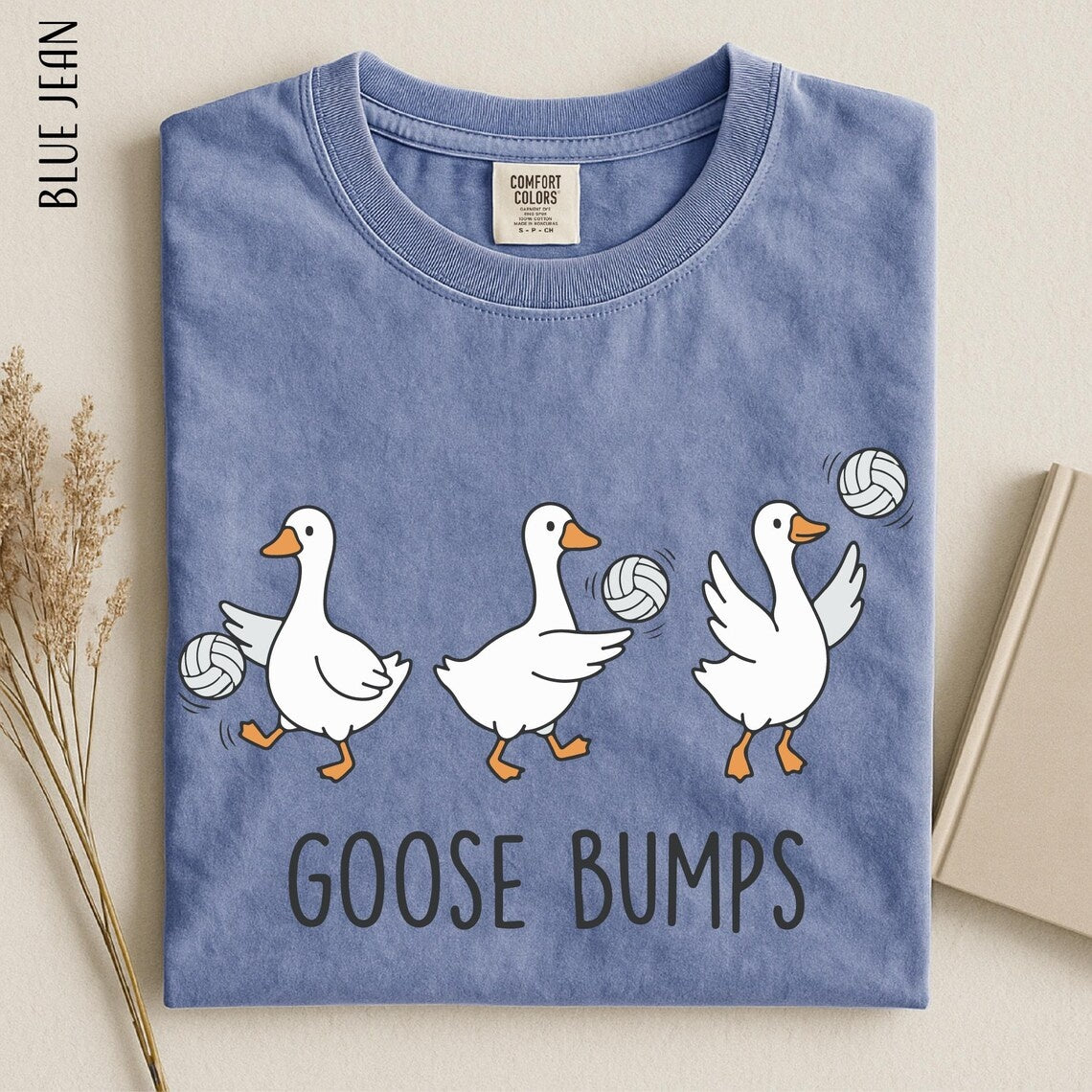 Goose Bumps Volleyball Shirt, Funny Goose Volleyball Team Comfort Colors Tee, Cute Volleyball Player Gift, Sports Humor Graphic T-Shirt