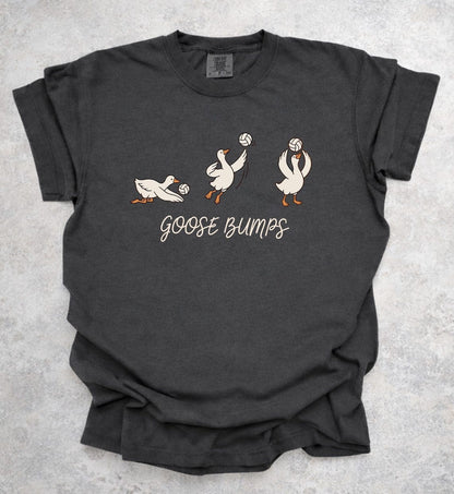 Goose Bumps Volleyball Shirt, Funny Goose Volleyball Team Tshirt, Cute Volleyball Player Shirt, Comfort Colors Sports Shirt