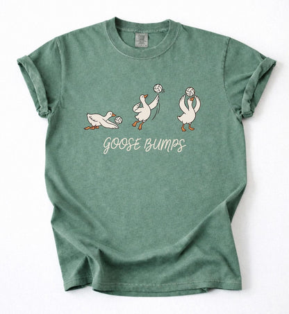 Goose Bumps Volleyball Shirt, Funny Goose Volleyball Team Tshirt, Cute Volleyball Player Shirt, Comfort Colors Sports Shirt