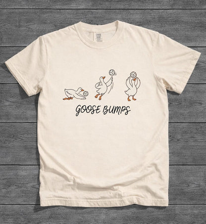 Goose Bumps Volleyball Shirt, Funny Goose Volleyball Team Tshirt, Cute Volleyball Player Shirt, Comfort Colors Sports Shirt
