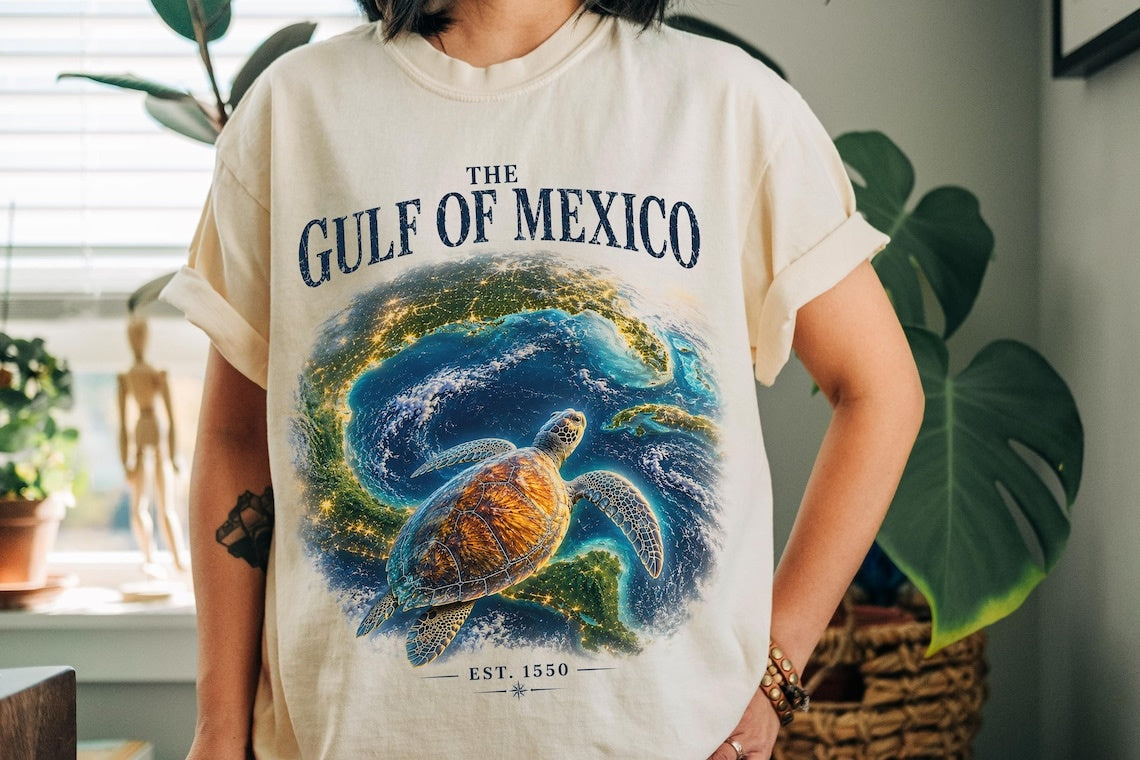 Gulf of Mexico Shirt, Gulf Coast Sea Turtle Tee, Coastal Wildlife Shirt, Ocean Lover Gift, Beach Vacation Tee, Marine Life Shirt