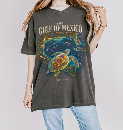 Gulf of Mexico Shirt, Gulf Coast Sea Turtle Tee, Coastal Wildlife Shirt, Ocean Lover Gift, Beach Vacation Tee, Marine Life Shirt