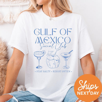 Gulf of Mexico Social Club Shirt, Anti Trump Comfort Colors® Tee Shirt Gift for Democrats, Progressive Liberal Shirt, Political Tees