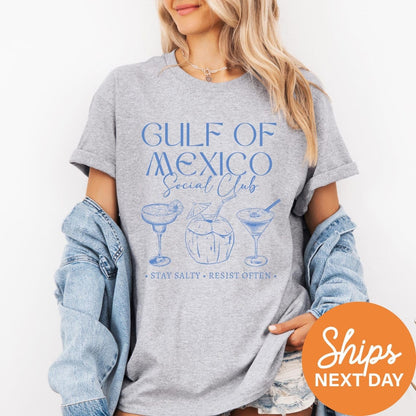 Gulf of Mexico Social Club Shirt, Anti Trump Comfort Colors® Tee Shirt Gift for Democrats, Progressive Liberal Shirt, Political Tees