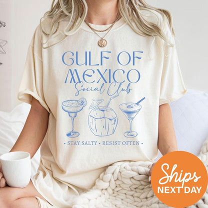 Gulf of Mexico Social Club Shirt, Anti Trump Comfort Colors® Tee Shirt Gift for Democrats, Progressive Liberal Shirt, Political Tees