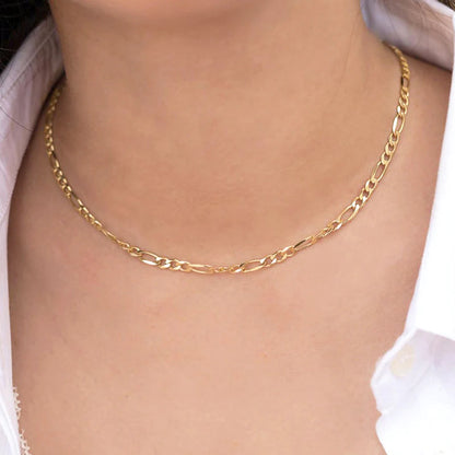 Figaro choker, Chain figaro, Chain choker, Figaro necklace, Silver choker, Short necklace, Minimalist choker, Trendy choker, Boho jewelry