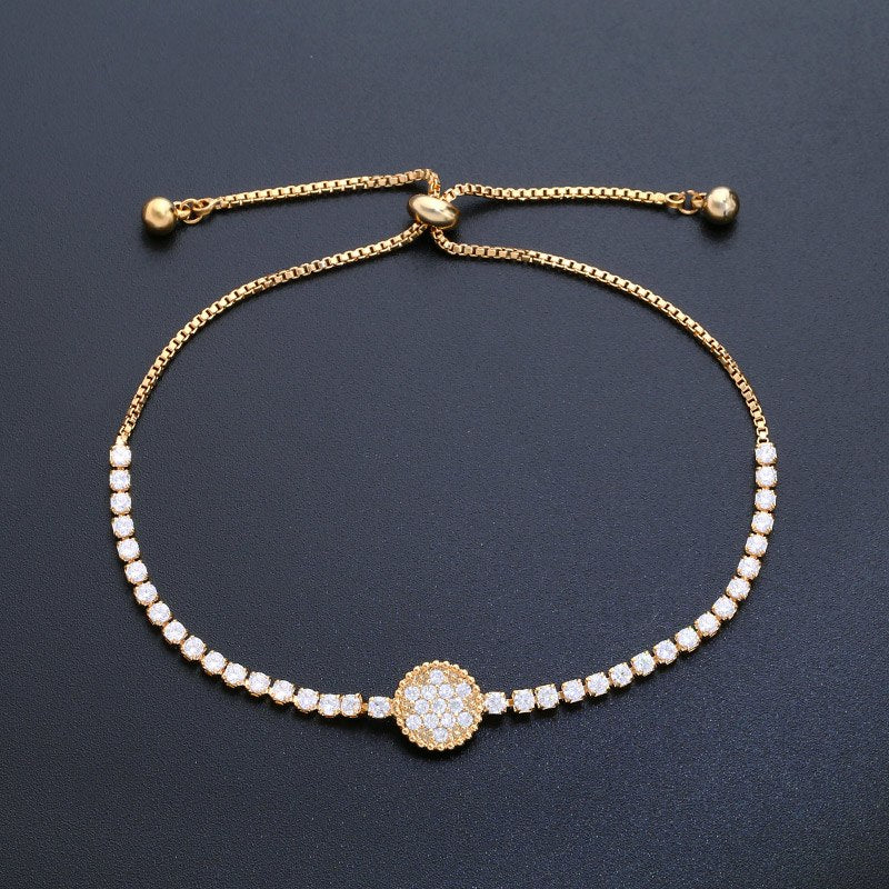 My World Gold Zircon Stone Bracelet