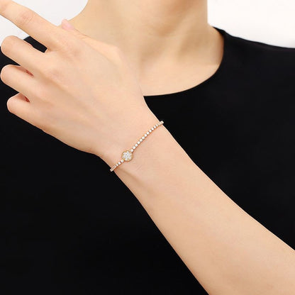 My World Gold Zircon Stone Bracelet