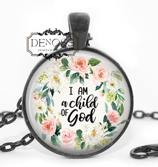 Handmade Bible Verse Pendant Necklace,Inspirational Christian Jewelry