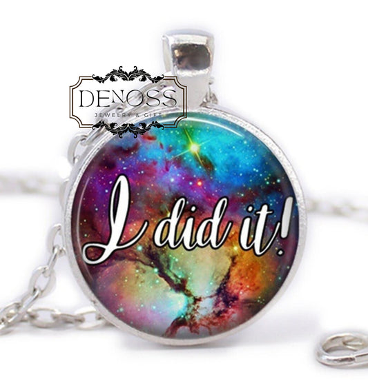 Handmade Cabochon Quote Pendant Necklace,Inspirational Jewelry Gift