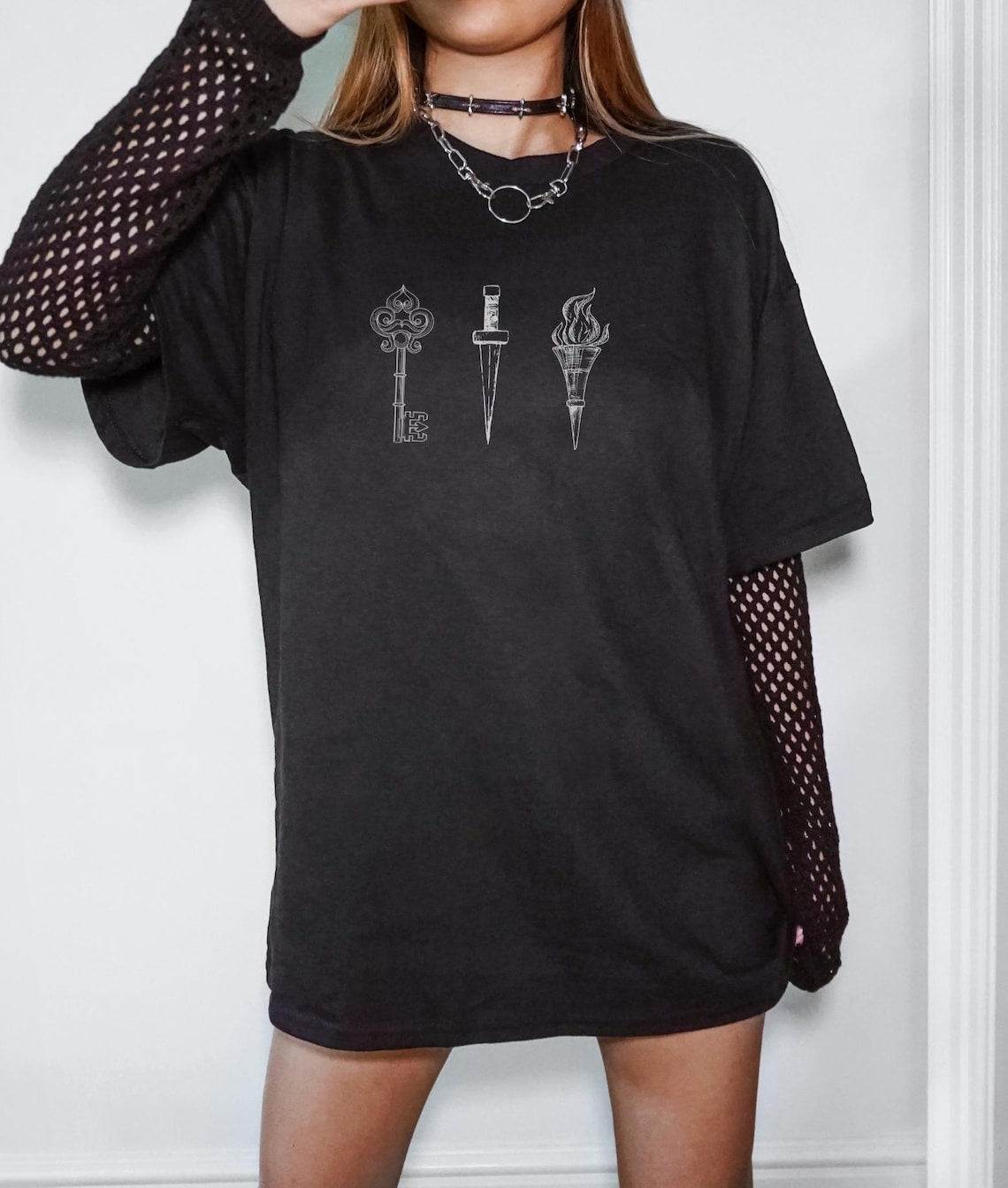 Hecate Shirt ,Hecate Symbols Dagger Key Torch Hekate Moon Goddess Mother Maiden Crone Hecate Witchy Stuff Triple Goddess Goddess Hecate