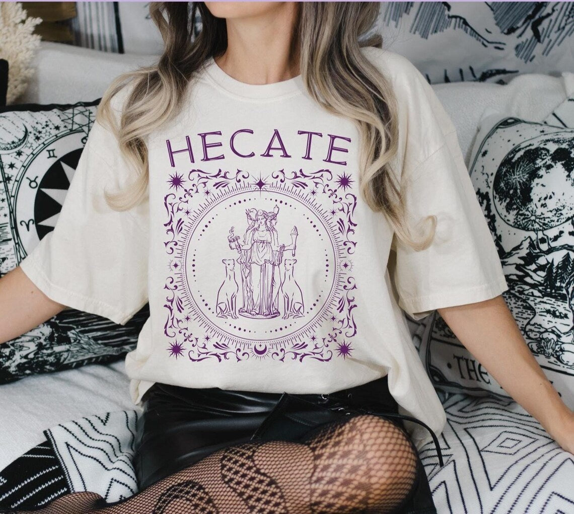Hecate Statue Light Academia Shirt ,Goddess Hekate Greek Goddess Greek Icons Greek Mythology Witchy Stuff Hekate Greek Mythology Gift