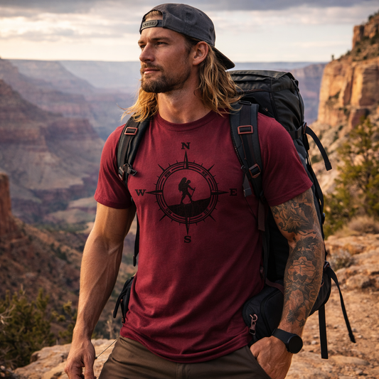 Hiking Man T shirt , Traveler , Adventure ,Camper, unisex T shirts