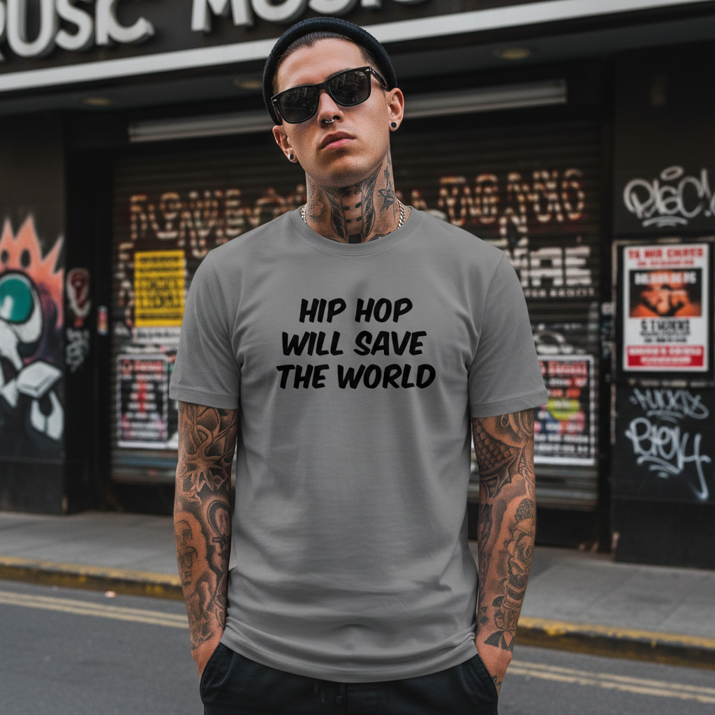 Hip hop will save the world,,funny shirt music tshirt