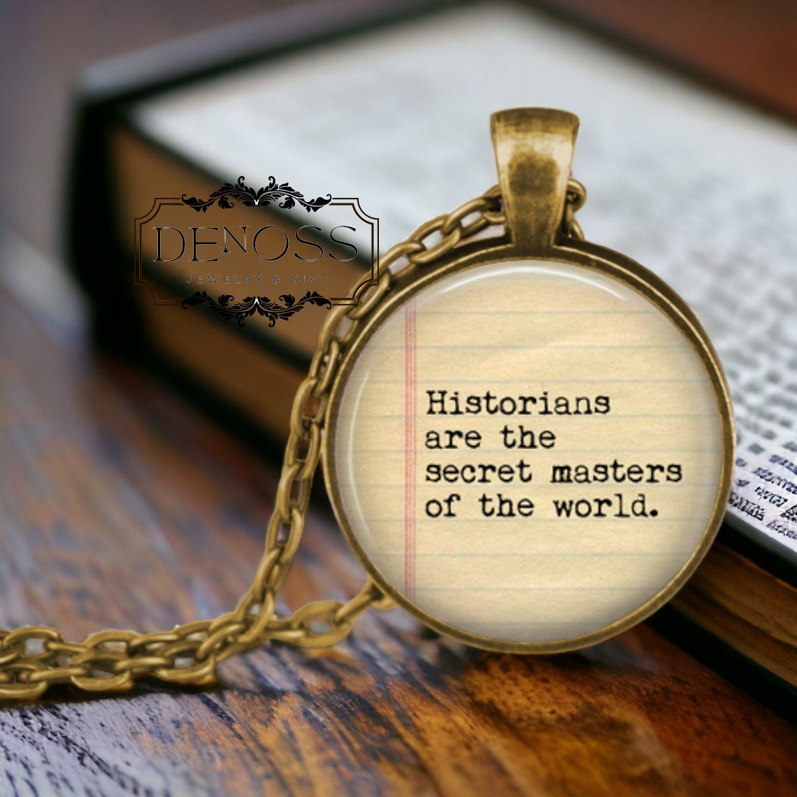 Historian Gift Secret Masters Pendant Necklace,History Teacher,Student