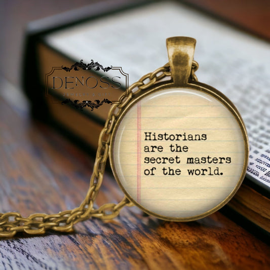 Historian Gift Secret Masters Pendant Necklace,History Teacher,Student