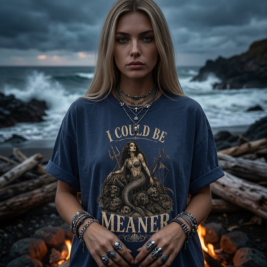 I Could Be Meaner Siren Shirt ,Mermaid Shirt Coastal Gothic Undine Sea Witch Ocean Grunge Mythology Shirt
