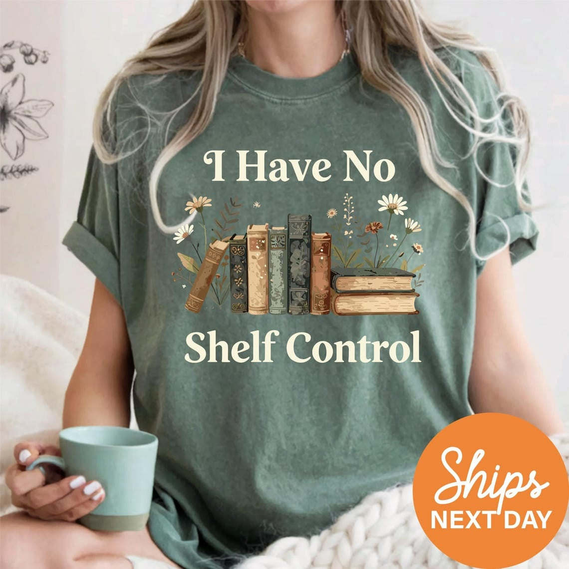 I Have No Shelf Control Shirt Book Lover Tee,Bookworm Gift Her Librarian Apparel Funny Reading Top