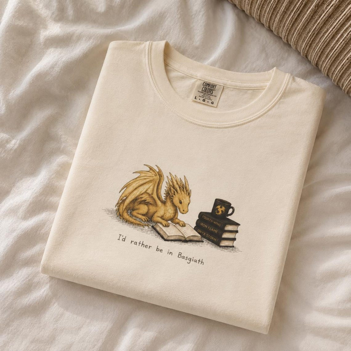 I'd Rather Be in Basgiath Shirt, Dragon Rider Fantasy Tee, Fourth Wing Inspired Shirt